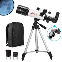 MOUTEC Telescope for Kids and Astronomy Beginners, 70mm Travel Scope for Moon Observation Stargazing and Outdoor Adventures - Comes with Smartphone Adapter and Backpack