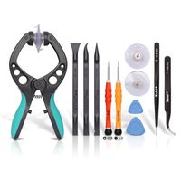 Kaisi LCD Screen Opening Toolkit Screen Suction Cup Pliers Repair Kit for Open Electronics Screen and Shell Compatible for iPhone, iPad, Tablets, Cell Phone and More Smooth Surface Screen - 11Pcs