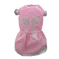 Howstar Pet Dress, Dog Cat Clothes Bow Tutu Dress Lace Skirt Pet Puppy Dog Princess Costume (Pink, S)
