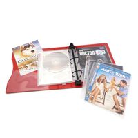 Keepfiling DVD Storage Binder Stores Up to 20 DVDs, CDs, with DVD Cover Art/Title Page (Red)