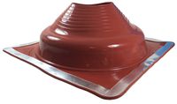 Dektite Premium #7 Red Silicone Metal Roof Pipe Flashing, High Temp, Square Base, Pipe OD 6" to 12"