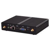 Fanless Mini PC,Desktop Computer,with Windows 10 Pro/Linux Ubuntu Support,Intel Core I3 4020Y,(Black),[HUNSN BM05],[VGA/HDMI/LAN/4USB3.0/2USB2.0/WiFi],(4G RAM/128G SSD)