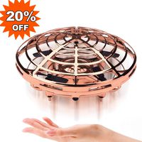 Flying Ball, RC Flying Toy, 360°Rotating Hand Remote Controlled Quadcopter Mini Drone with 2 Speed Auto-Avoid Obstacles LED Light Infrared Induction RC Helicopter Kids Birthday Gifts for Boys Girls