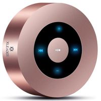[LED Touch Design] Bluetooth Speaker, XLEADER SoundAngel A8 (2nd Gen) Portable Bluetooth Speakers with 5W HD Sound/ 15h Playtime,for iPhone/Tablet/Laptop/Echo, Rose Gold,[Official Carry Case Included]