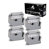 IKONG 1/2-Inch M-231 MK231 Compatible for M231 M-K231 Label Tape,0.47 Inch x 26.2 Feet 12mm x 8m Black on White Work with P Touch PT-70BM, PT-M95, PT-90, PT-70, PT-65, PT-70SR, PT-80