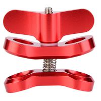 SolUptanisu Butterfly Ball Clip Aluminum Alloy Diving Light Clamp Adjustable Adapter Mount for Underwater Photography Diving Camera Video Fill Light,3 Color Optional(Red)