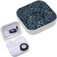Portable Contact Lens Case Box Travel Kit Mirror + Bottle + Tweezers Container Holder [ Road Bikes ]