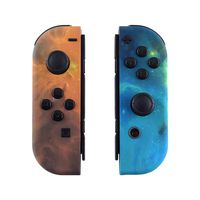 eXtremeRate Soft Touch Grip Gold Star Universe Joycon Handheld Controller Housing with Full Set Buttons, DIY Replacement Shell Case for Nintendo Switch Joy-Con - Console Shell NOT Included
