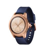 TECKMICO Galaxy Watch Bands,20mm Silicone Replacement Bands Compatible for Samsung Galaxy Watch 42mm with Rose Gold Watch Buckle for Women Men Gift (Navy Blue, Rose Gold Buckle)