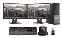 Optiplex 9020, Intel i7, 16GB, 500GB SSD, 2 New 24in Monitors, WiFi, Windows 10 Pro (Renewed)