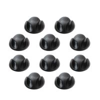 ROK Hardware Multipurpose Silicone Cable Clip Grip Wire Cord Type USB Desk Wall Desktop Organizer Charger Holder (20 Pack, Dual Black)