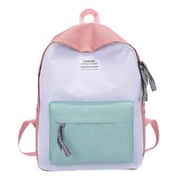 Couple Backpacks,Schoolbag Travel Hiking Bag Hit Color Block Backpack Collection Luminous Bag for Travel Schoolbag (Pink)