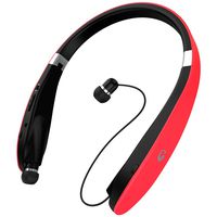 Bluetooth Headphones, Foldable Bluetooth Headset with Retractable Earbuds, Noise Cancelling Stereo Neckband Wireless Headset 16 Hours Playtime, V4.1, Built-in Mic