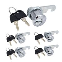 5Pcs Tool Box Lock 13/16 inch (19.5mm) Cabinet Cam Locks Drawer Door Mailbox Cam Lock with Keyed