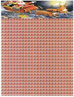 Christmas Santa Claus & Reindeers Stationery Printer Paper 26 Sheets