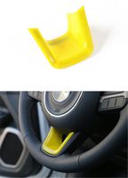 Dwindish Yellow ABS Decoration Steering Wheel U-Shaped Cover for Jeep Renegade 2015 Up