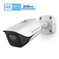 Amcrest 4K POE Camera 30fps UltraHD 8MP Outdoor Bullet PoE IP Camera, 164ft Night Vision, 2.8mm Narrower Lens, 111° Viewing Angle, IP67 Weatherproof, 4K (3840x2160) @30fps, White (IP8M-2597EW-28MM)