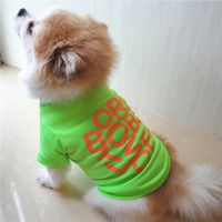 Hemlock Small Dog T-Shirt Pets, Teddy Clothes Puppy Cat Clothes Doggy Clothes Tee Shirts (L, Green-2)