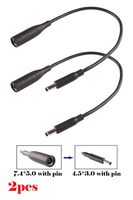 Tip Adapter Converter Cable 7.4 to 4.5mm for Dell Laptop Power Supply 30w 40w 45w 65w 90w 120w 135w D5g6m 0d5g6m M3800 XPS 12 13 9350 3960 15 5930 5950 Inspiron 11 13 14 15 17 3000 5000 7000 [2Pack]