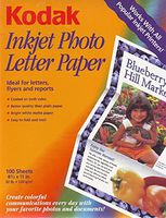 Kodak 8.5X11IN Inkjet Photo Paper Letter (100-Sheet)