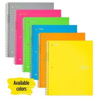 Five Star Spiral Notebook, 3 Subject, College Ruled Paper, 150 Sheets, 11" x 8-1/2", Color Selected For You (06050)