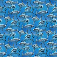 GRAPHICS & MORE Great White Sharks Ocean Diving Pattern Premium Roll Gift Wrap Wrapping Paper