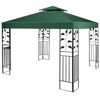 Tangkula 10'x10' Canopy Cover Outdoor Patio Gazebo Replacement Top Cover Wedding Party Event Tent Cover Heavy Duty Durable Waterproof Sun Snow Rain Shelter 1-Tier or 2-Tier 3 Color (2-Tier, DGN)