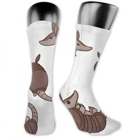 YongColer Purple Armadillo Athletic Mid-Calf Socks Women's Men's Classics Below Knee Stockings Sports Long High Ankle Compression Sock One Size