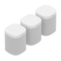 Three Room Set with all-new Sonos One - Smart Speaker with Alexa voice control built-In. Compact size with incredible sound for any room. (White)