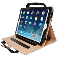 Jennyfly 2017 iPad Pro 12.9 Stand Flip Case, Auto Sleep/Wake Cover with Handle & Storage Compartment for 2015/2017 iPad Pro 12.9 - Black
