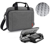 iCozzier 13.3-14 Inch Laptop Shoulder Bag,Electronic Accessories Storage Messenger Carrying Bag Protective Briefcase for Ultrabook/Notebook/MacBook-Grey