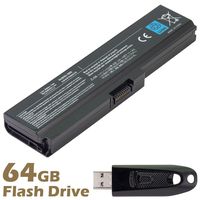 BattpitTM Laptop/Notebook Battery Replacement for Toshiba PA3817U-1BRS (4400 mAh / 48Wh) with 64GB BattpitTM USB Flash Drive