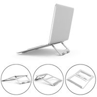 RAINBEAN Adjustable Laptop Stand, Foldable Lightweight Ventilated Laptop Riser Holder for Desk with Anti-Slip Design, Portable Bracket for Office Compatible for MacBook Pro/Air,Dell,Support up to 18"
