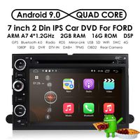 hizpo Android 9.0 Car GPS Navigation Fit for Ford F150 F250/350/Edge/Fusion/Mustang in Dash DVD Player Stereo Radio BT SWC WiFi 4G Support DVR TV DAB+TPMS