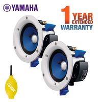 Yamaha NS-IC400 4" in-Ceiling Speaker (Pair, White) with Dust Blower and 1-Year Extended Warranty