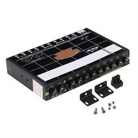Audio Equalizer, Black 7 Band Car Audio Graphic Equalizer with Front 3.5mm Auxiliary Input,