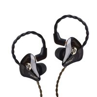 in Ear Monitor Headphones for Musicians Singers, BASN Bsinger 2nd Sound Isolating Earphones with Dual Dynamic Driver Detachable MMCX Cable (Black)