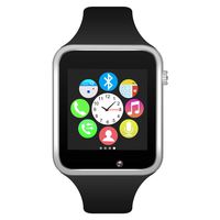 Padcod Bluetooth Smart Watch GSM Phone Watch with Camera for Android Smartphones (Silver + Black)