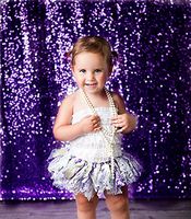 TRLYC 3Ft7Ft Purple Sequin Photography Backdrop/Curtain For Wedding