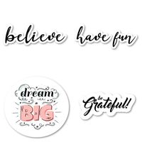 Believe Dream and Have Fun Sticker Pack Stickers for Girls Stickers - 4 Pack - Laptop Stickers - for Laptop, Phone, Tablet Vinyl Decal Sticker (4 Pack) S210836