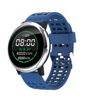 JKRED G30 1.3" HD Full-Circle Screen Full Touch Sports Smart Watch IP67 Waterproof Alloy Watch Case Breathable Strap Outdoor Activities Fitness Tracker (Blue)