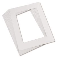 Pacon PAC72510 Pre-Cut Mat Frames, 11.5 x 16.75 Inch Frame, 8 x 10.75 Inch Window, White, Pack of 12