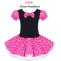 Kids Christmas Holiday Princess Ballet Tutu Skirt 2pcs Dress up for Baby Girl Birthday Party Pageant Outfits Set Rose 6-7 Years