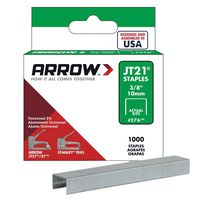 Arrow Fastener 276 Genuine JT21/T27 3/8-Inch Staples, 1,000-Pack