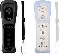 Top Souls Remote Game Controlle come with Silicone Case and Wrist Strap for Nintendo Wii and Wii U - 2Pack - White and Black