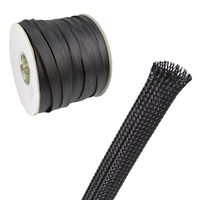 2" Diameter Braided Sleeving Tubing Expandable Wire Flexible Harness Cable Wrap Black