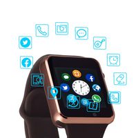 Smart Watch Color Touch Screen Bluetooth Smart Watch Sports Smart Watch TF/SIM Card Slot Smart Watch Multi Function Smart Watch Compatible with Samsung Android iPhone iOS Kids Women Men (Gold)