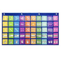 Number Path Pocket Chart with Cards,Visual Learning Number Path Pocket Chart