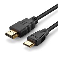 TNP Mini HDMI to HDMI Cable (6 Ft) Adapter - High Speed Video Audio AV HDMI Male C to Male A Premium Connector Converter Adaptor Cord Supports 3D, ARC