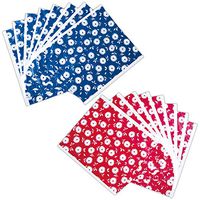 Red & Blue Cute Flower Plastic Bag, Package of 100, Multi-Functional, Party Favor Bag, Gift Bag, Pet Poop Bag, Disposal Sanitary Bag